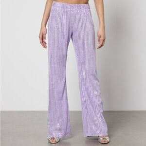 NWT Stine Goya Markus Sequined Mesh Trousers